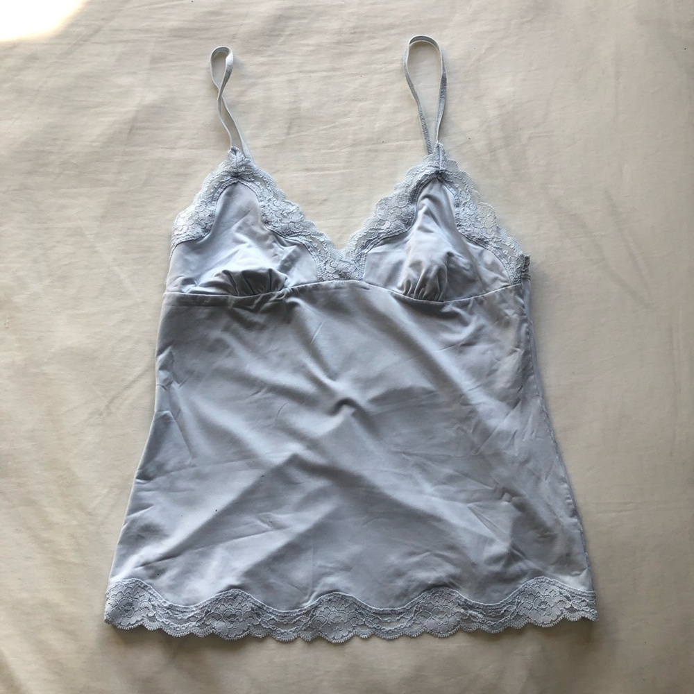 Light Blue Lace Trim Camisole